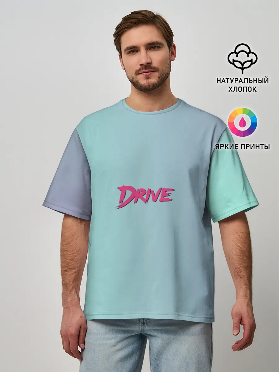Мужская футболка оверсайз / В стиле Drive