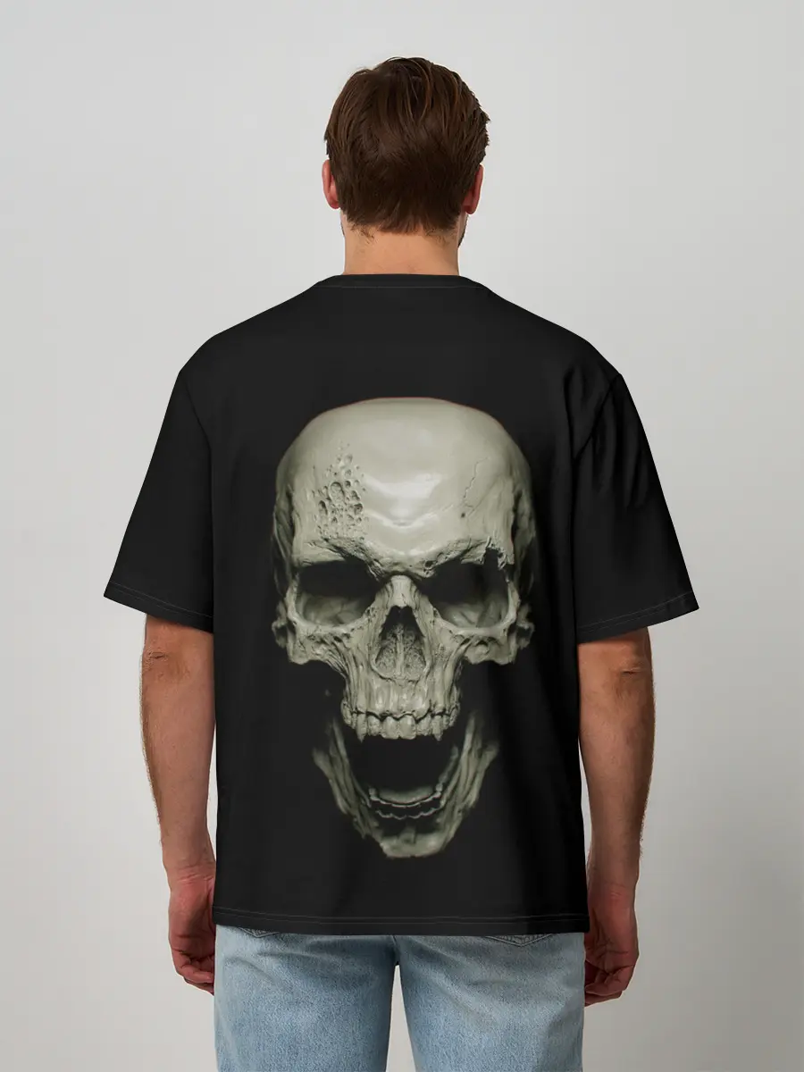 Мужская футболка оверсайз / SKULL
