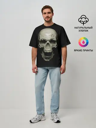 Мужская футболка оверсайз / SKULL