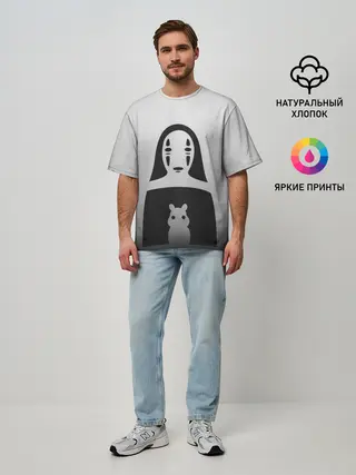 Мужская футболка оверсайз / Каонаси и хомячок
