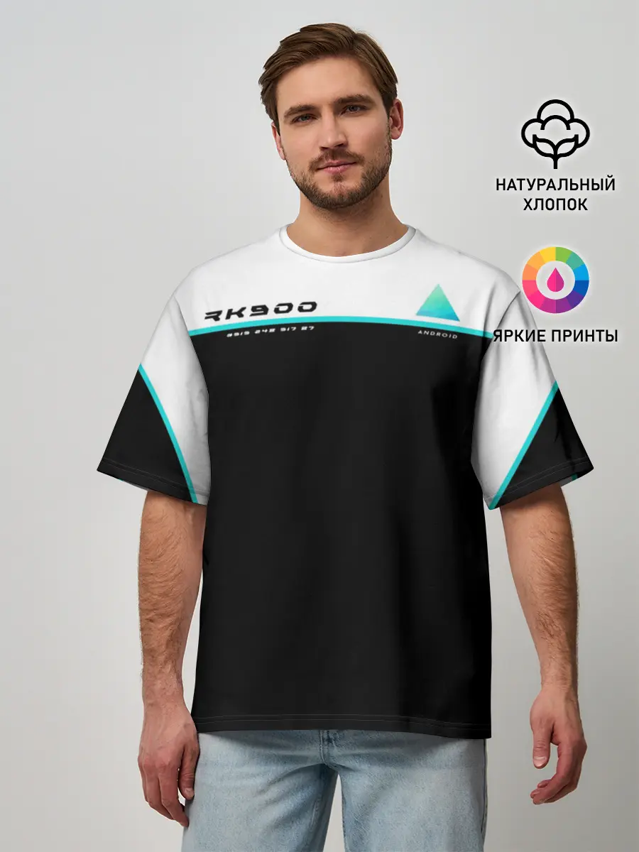 Мужская футболка оверсайз / Detroit RK900