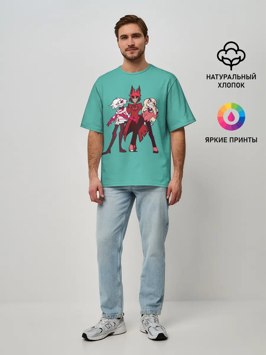 Мужская футболка оверсайз / Команда Хазбин