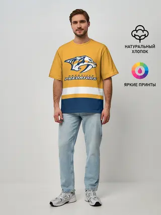 Мужская футболка оверсайз / Нэшвилл Предаторз