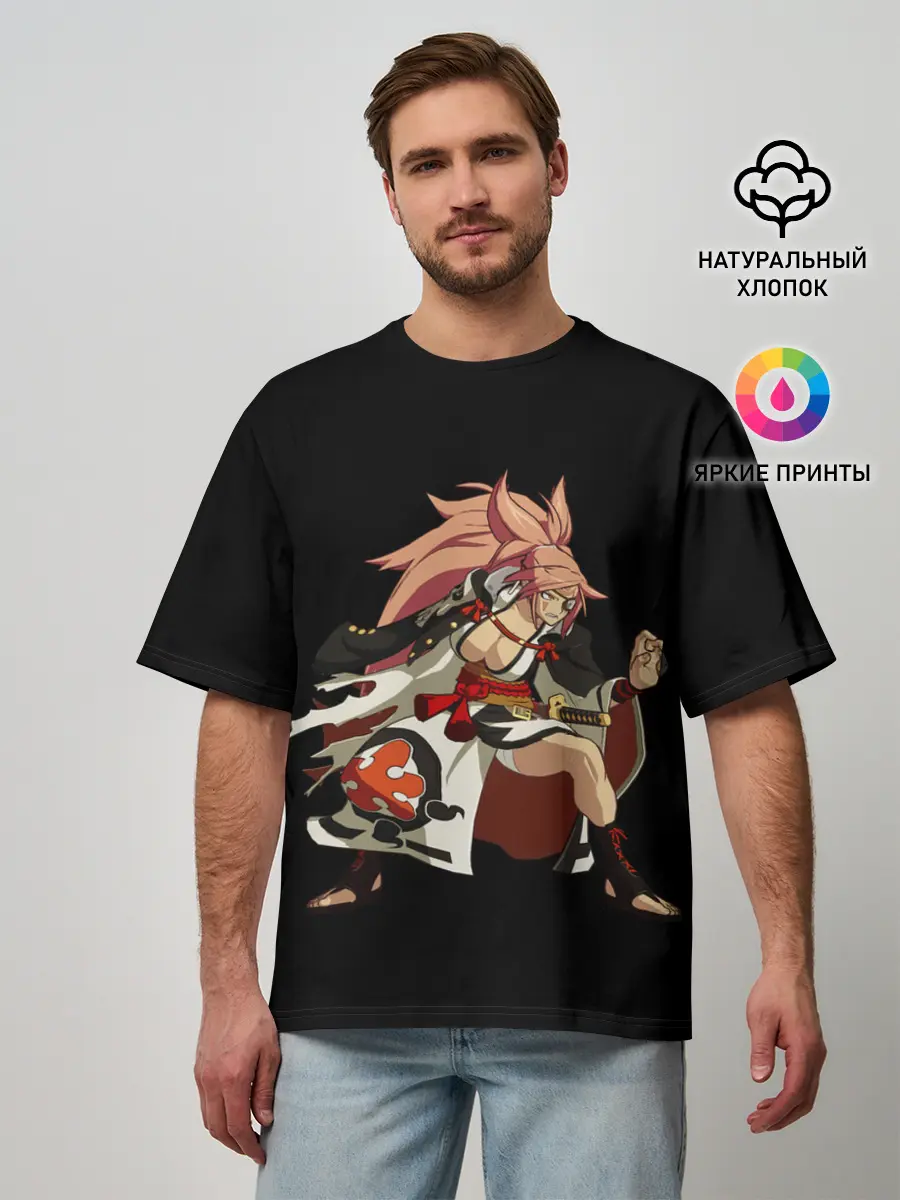 Мужская футболка оверсайз / Baiken Sprite