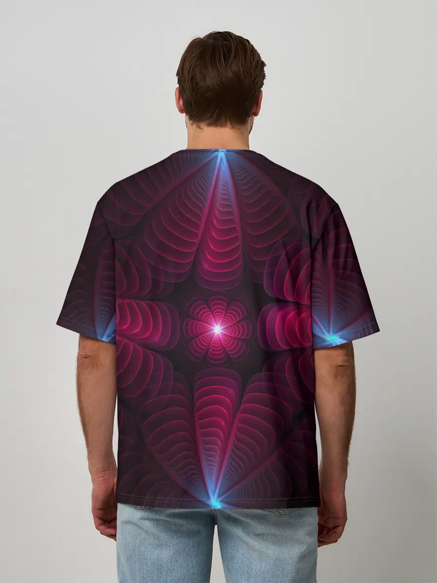 Мужская футболка оверсайз / Инопланетные цветы