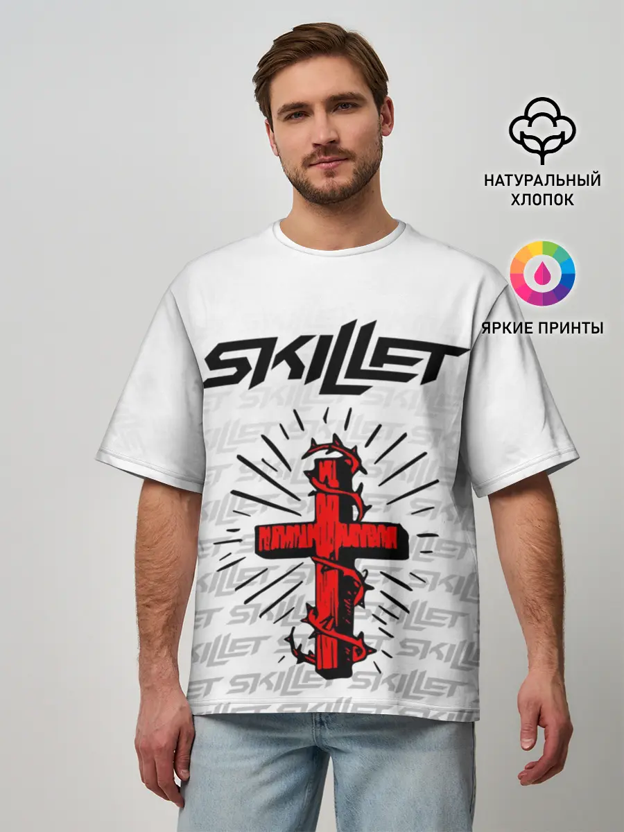 Мужская футболка оверсайз / SKILLET