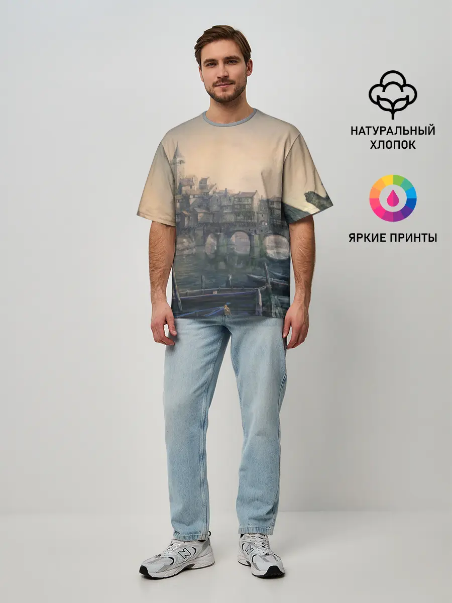 Мужская футболка оверсайз / The Witcher 3: Wild Hunt