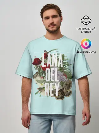 Мужская футболка оверсайз / Цветочная Лана