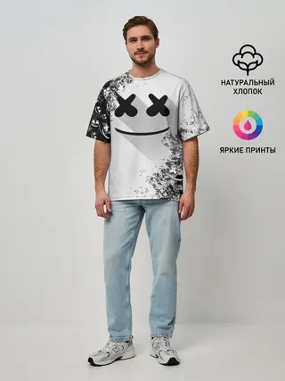 Мужская футболка оверсайз / Marshmello