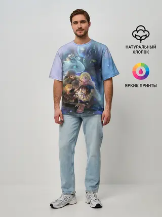 Мужская футболка оверсайз / ночная фурия