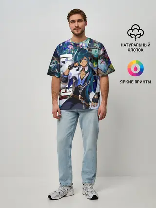 Мужская футболка оверсайз / Kaeya | Genshin Impact