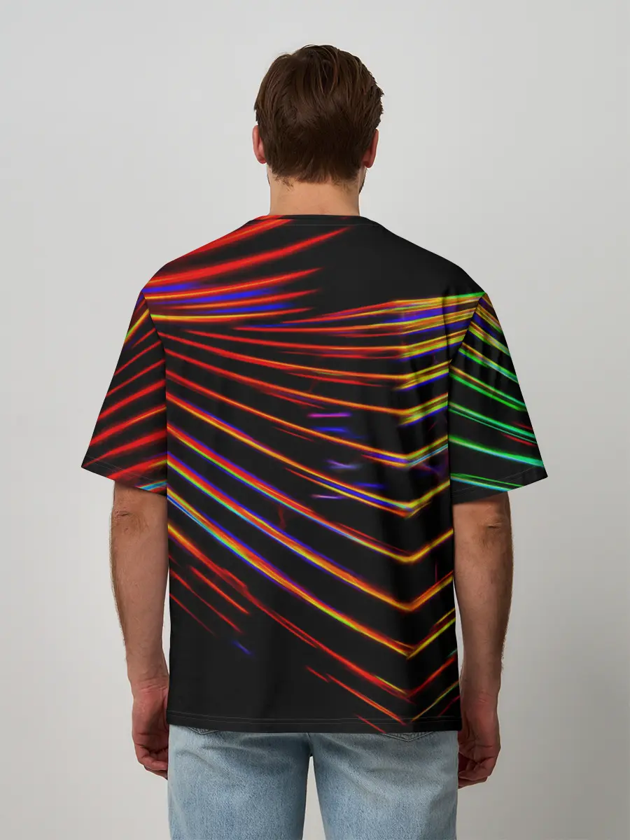 Мужская футболка оверсайз / STRIPES COLOR
