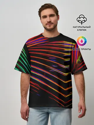 Мужская футболка оверсайз / STRIPES COLOR