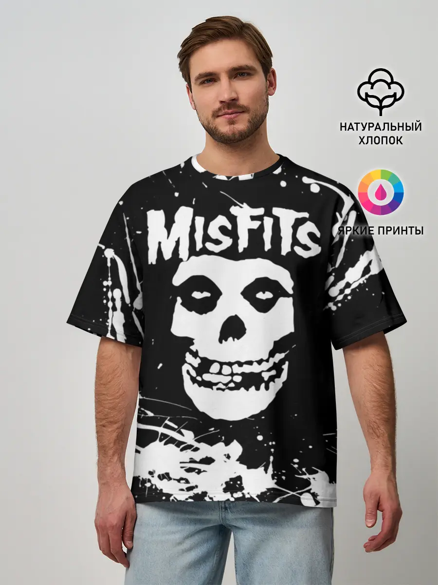 Мужская футболка оверсайз / MISFITS [4]