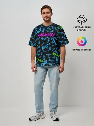 Мужская футболка оверсайз / Paramore RIOT!
