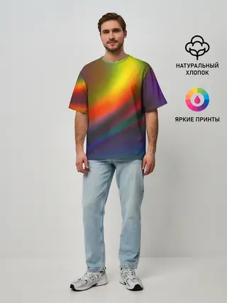 Мужская футболка оверсайз / ГРАДИЕНТ