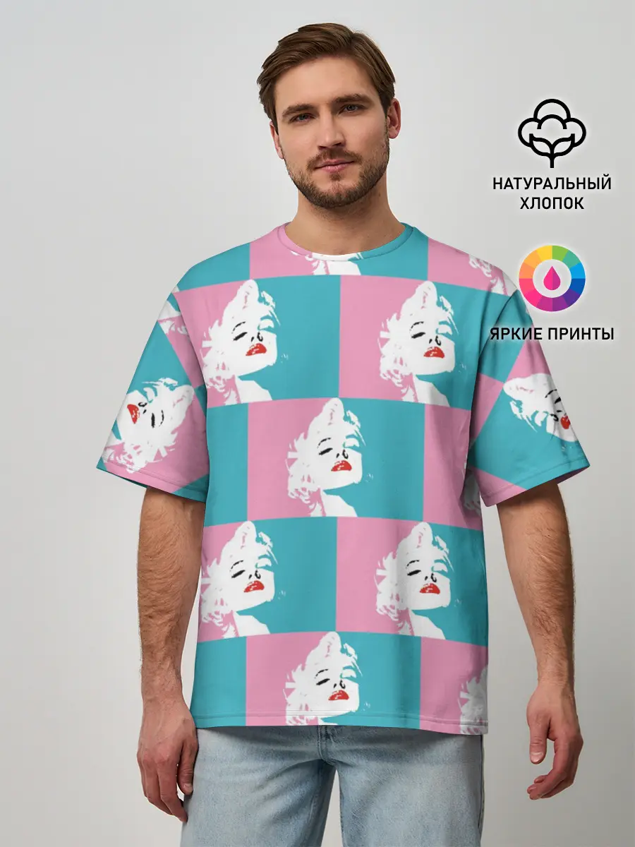 Мужская футболка оверсайз / Marilyn Monroe