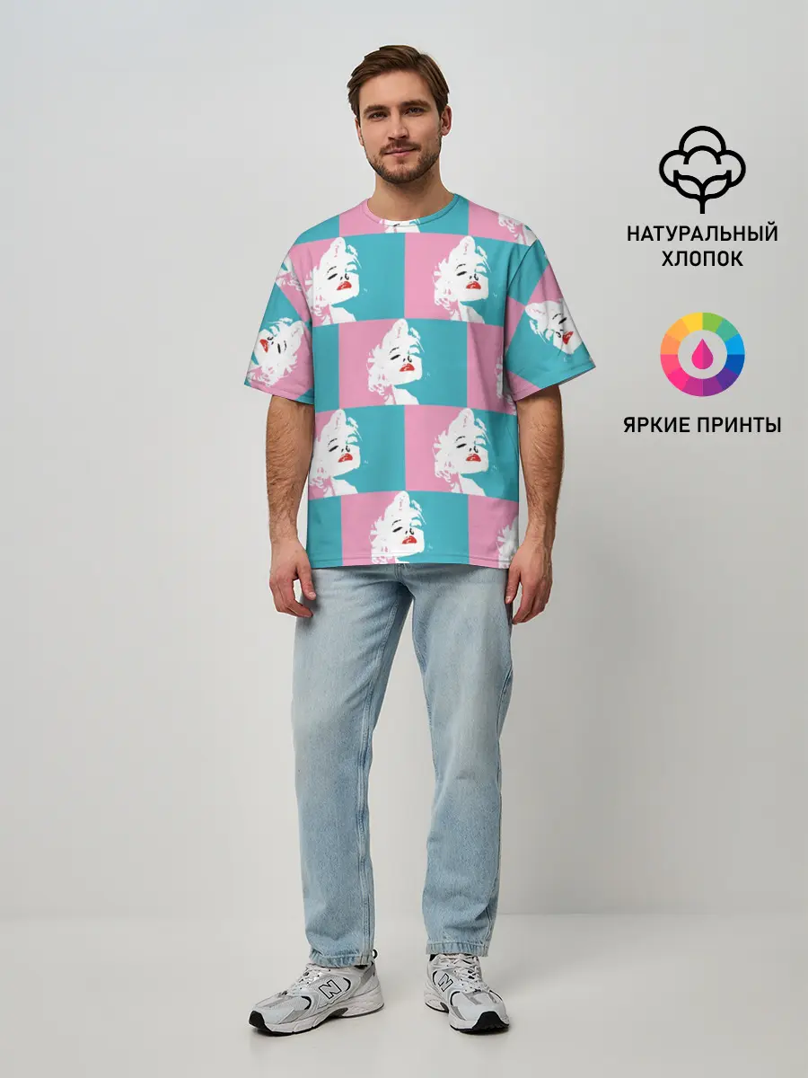 Мужская футболка оверсайз / Marilyn Monroe