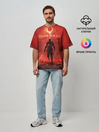 Мужская футболка оверсайз / Dark Souls