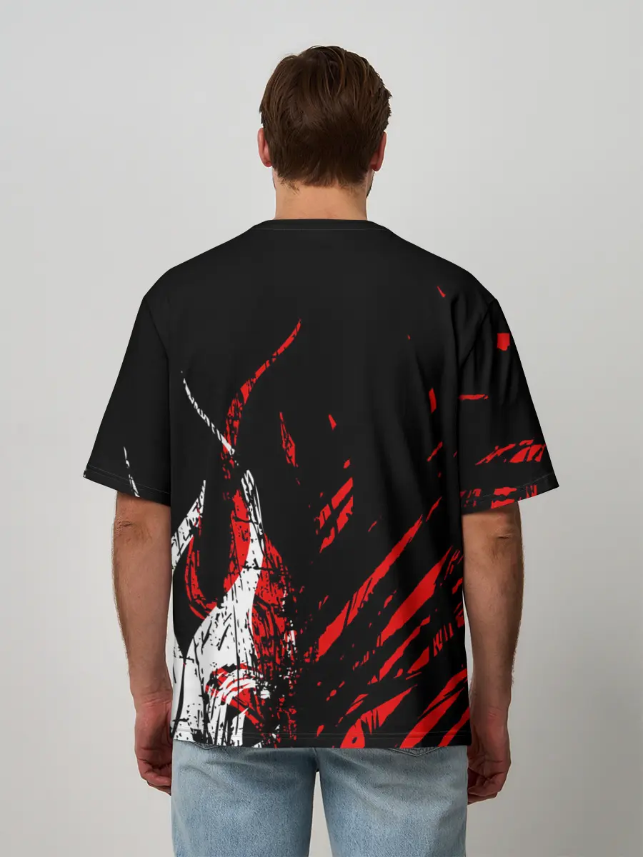 Мужская футболка оверсайз / Danger : Siren Head