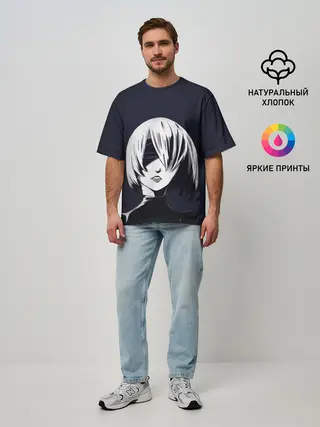 Мужская футболка оверсайз / Nier Automata | 2B