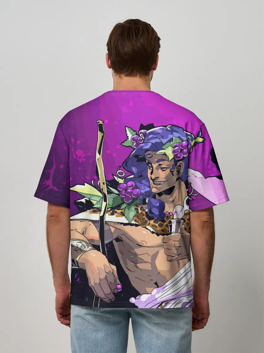 Мужская футболка оверсайз / Бог виноделия Дионис