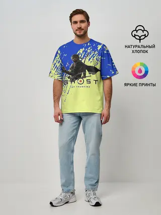 Мужская футболка оверсайз / Ghost of Tsushima