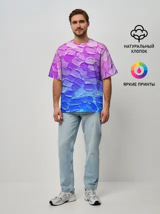 Мужская футболка оверсайз / Необычные краски