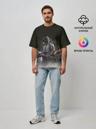 Мужская футболка оверсайз / PUBG