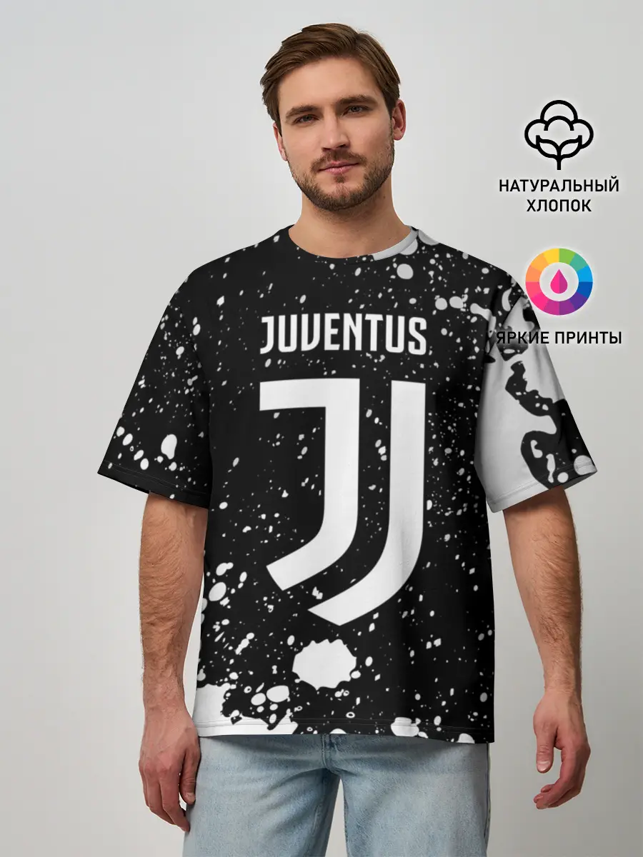 Мужская футболка оверсайз / JUVENTUS / ЮВЕНТУС