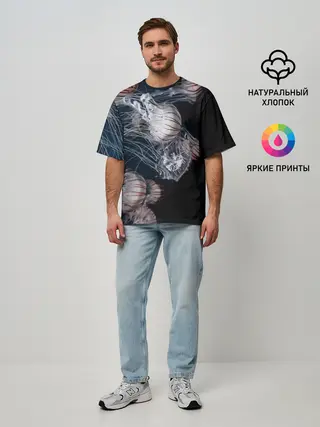 Мужская футболка оверсайз / Медузы