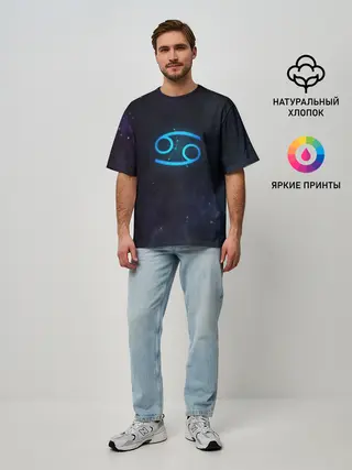 Мужская футболка оверсайз / Рак
