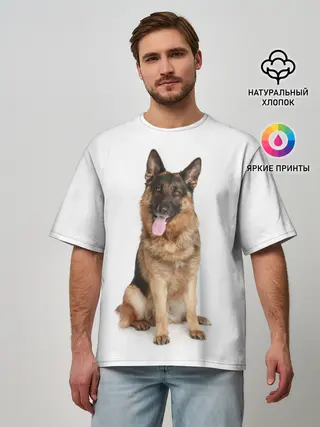 Мужская футболка оверсайз / Верный друг