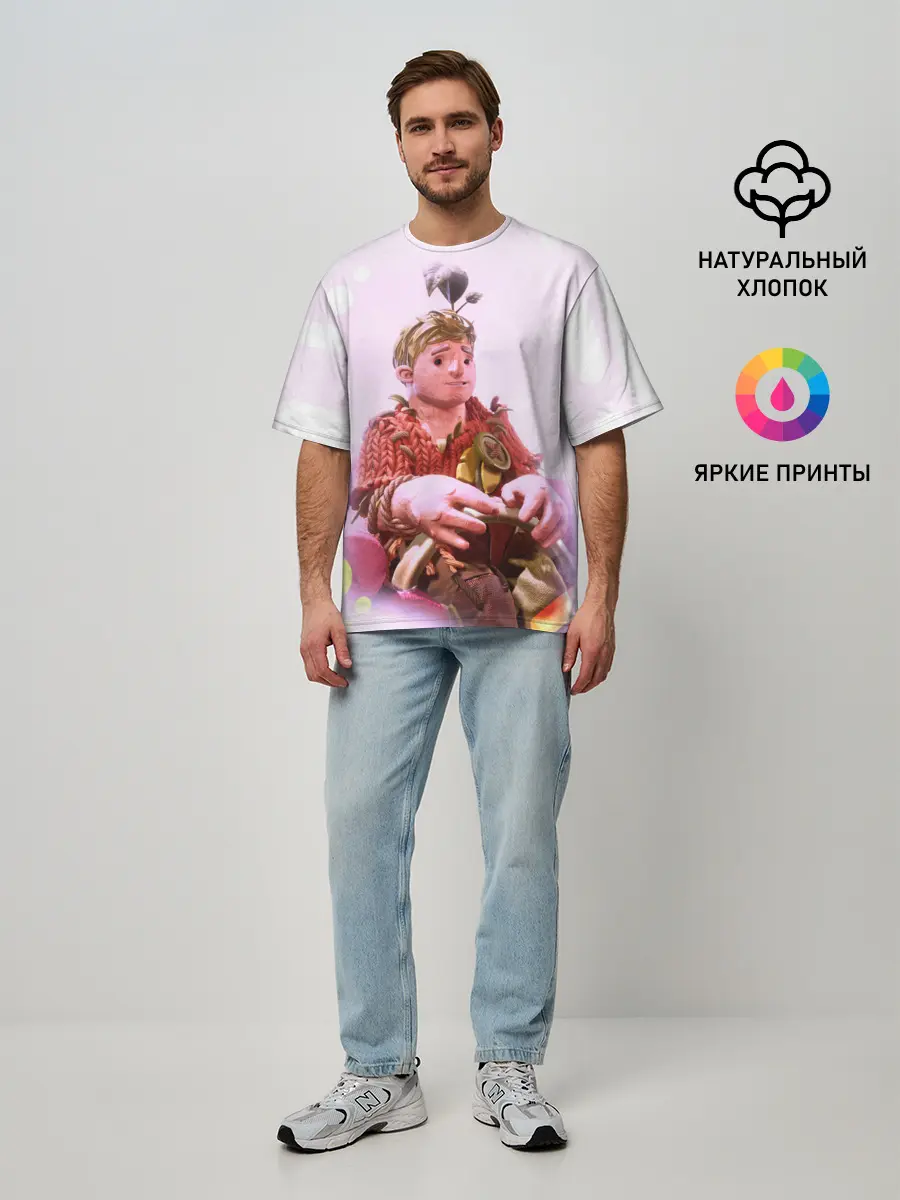 Мужская футболка оверсайз / It takes two | Коди