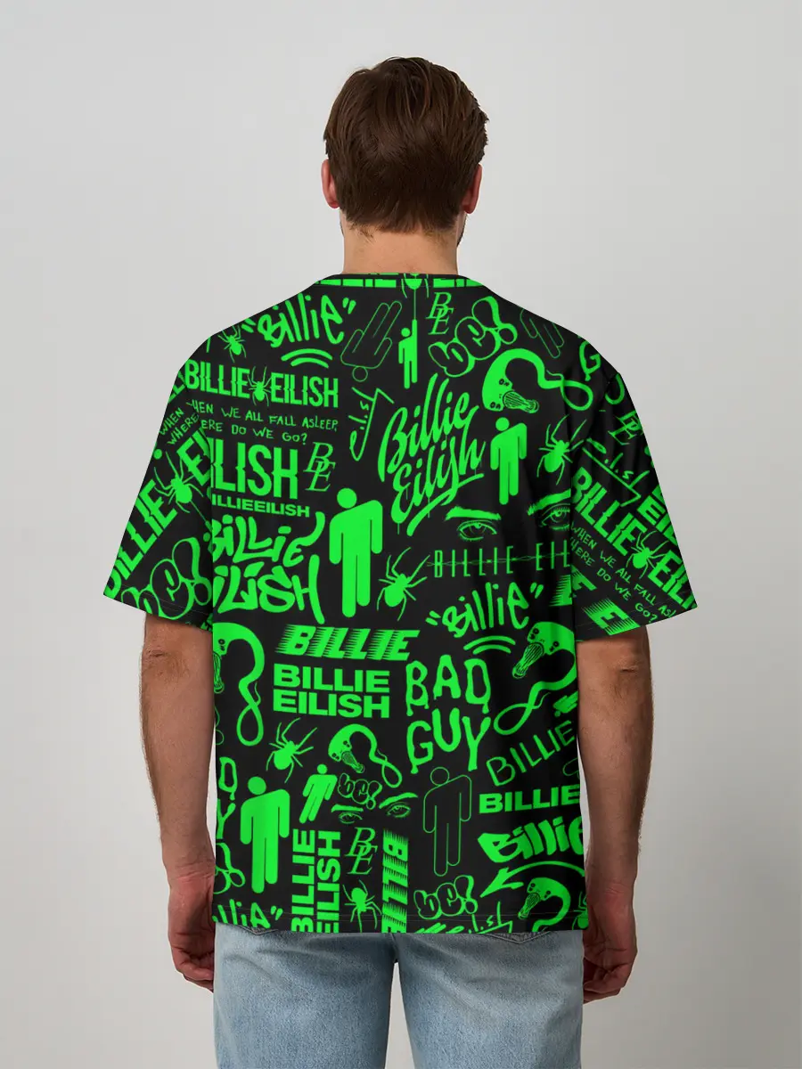Мужская футболка оверсайз / BILLIE EILISH | БИЛЛИ АЙЛИШ