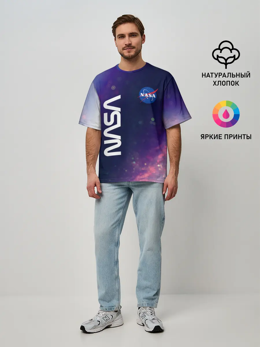 Мужская футболка оверсайз / NASA / НАСА