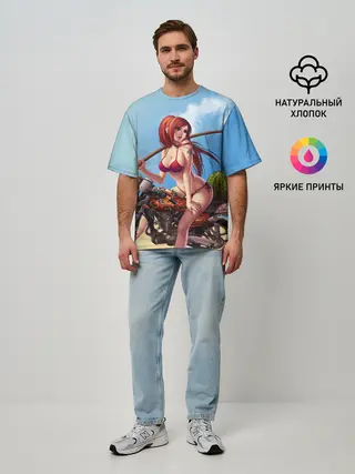 Мужская футболка оверсайз / Манга Хвост Феи