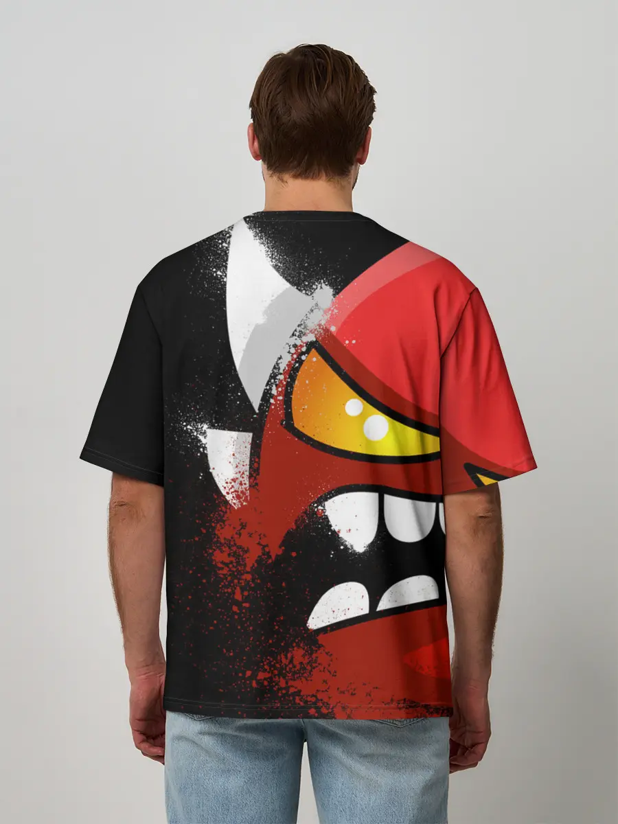 Мужская футболка оверсайз / Geometry Dash