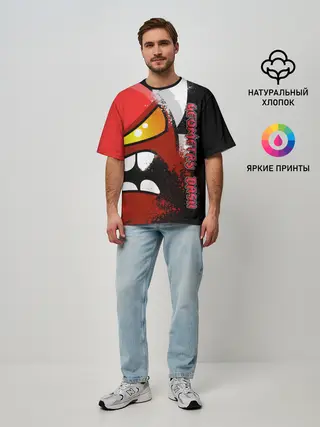 Мужская футболка оверсайз / Geometry Dash