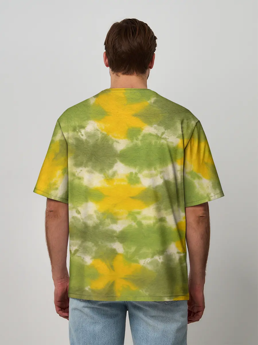 Мужская футболка оверсайз / разводы краски