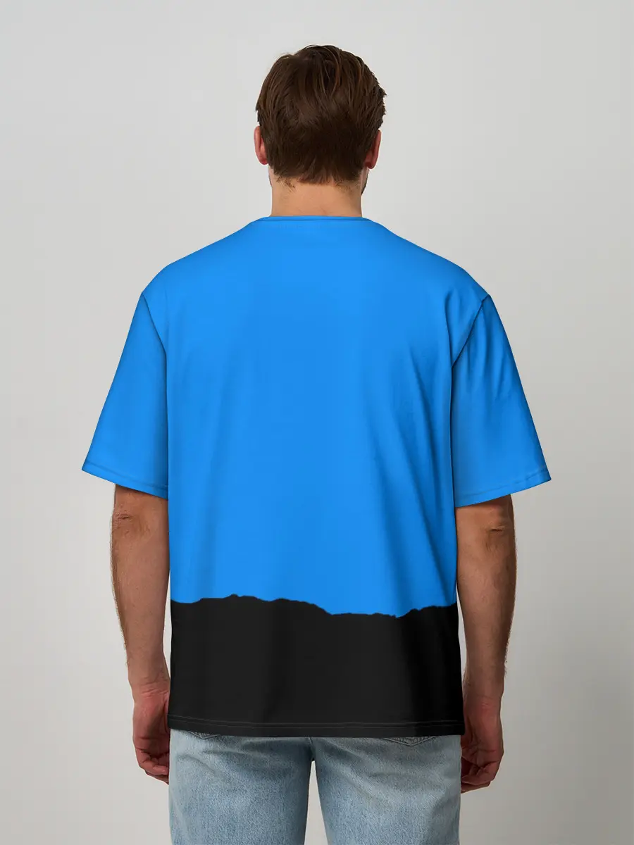 Мужская футболка оверсайз / TEAM FORTRESS 2 BLUE TEAM