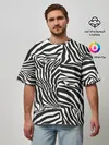 Мужская футболка оверсайз / Полосы зебры