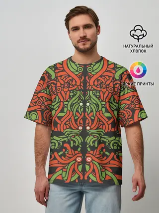 Мужская футболка оверсайз / Щупальца пришельца