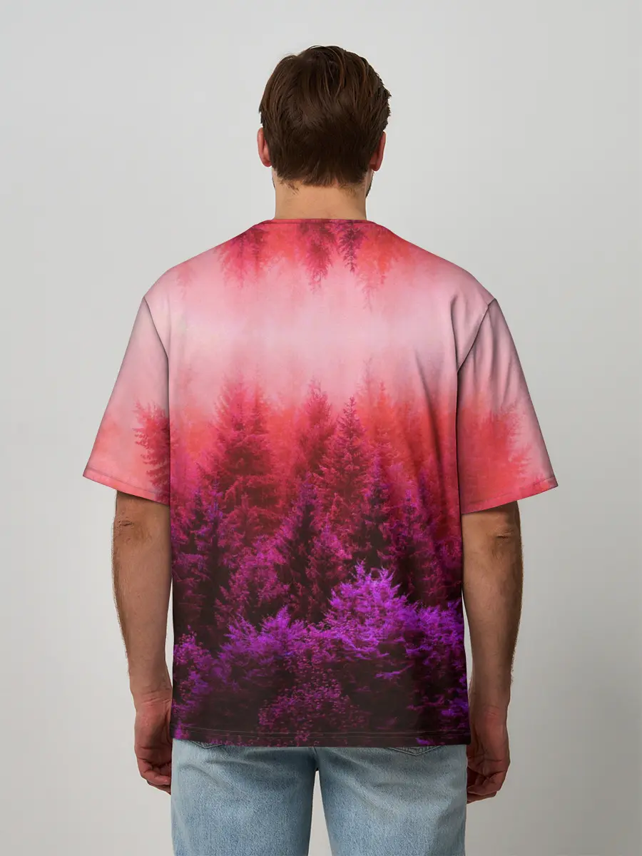 Мужская футболка оверсайз / КРАСНАЯ ОСЕНЬ