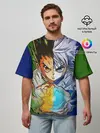 Мужская футболка оверсайз / Киллуа золдик и Гон хантер