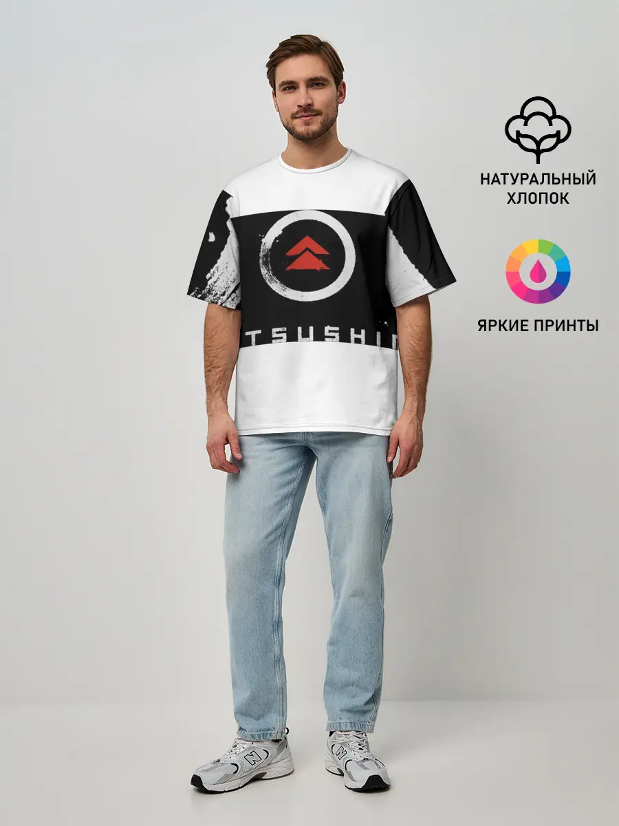 Мужская футболка оверсайз / Ghost of Tsushima