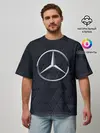 Мужская футболка оверсайз / MERCEDES BENZ | 3D Geometry 3Д