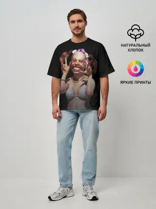 Мужская футболка оверсайз / Windowlicker