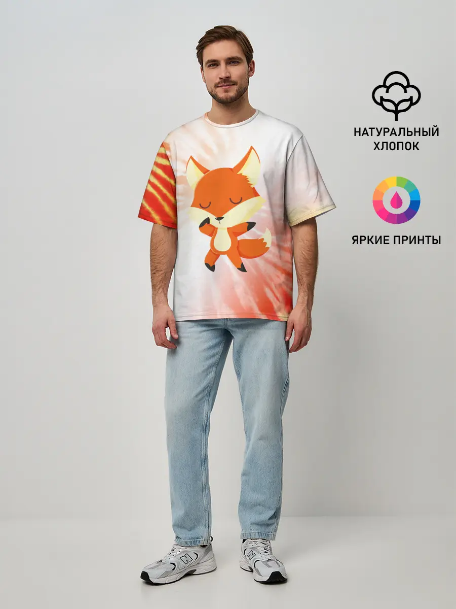 Мужская футболка оверсайз / ЛИСИЧКА / FOXY