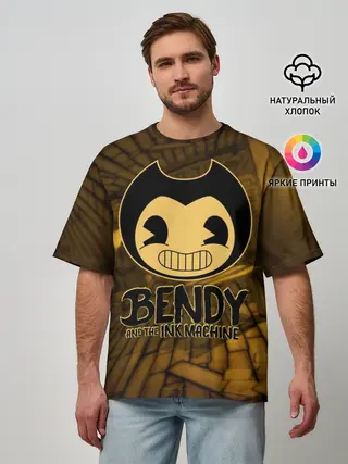 Мужская футболка оверсайз / Bendy and the ink machine